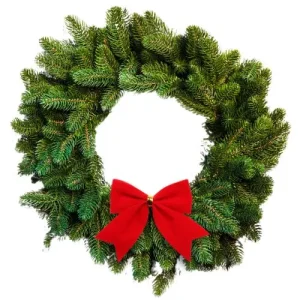 Holiday wreath with bow